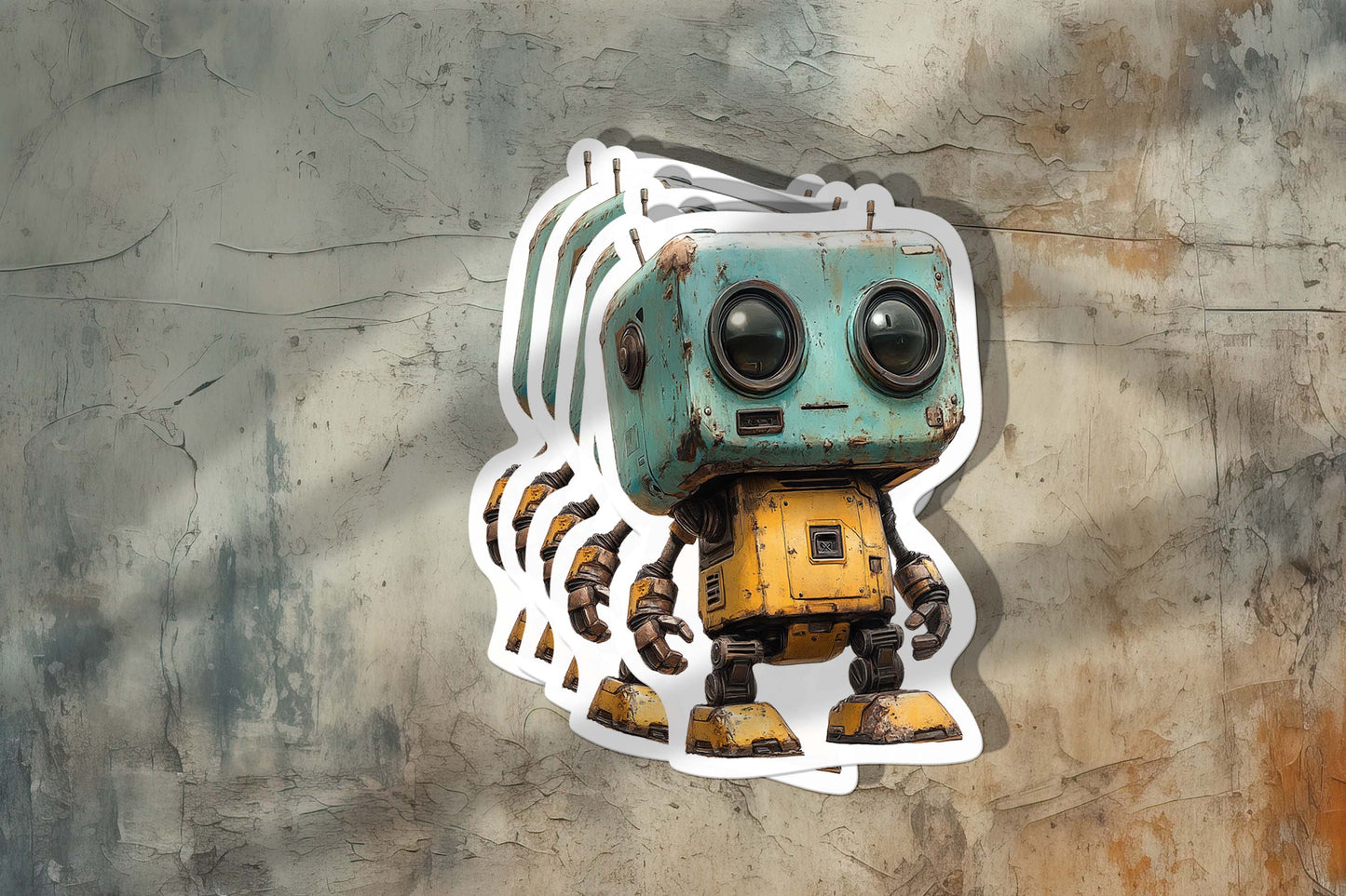 Cute Cartoon Robot Sticker – Durable Weatherproof Vinyl for All Surfaces