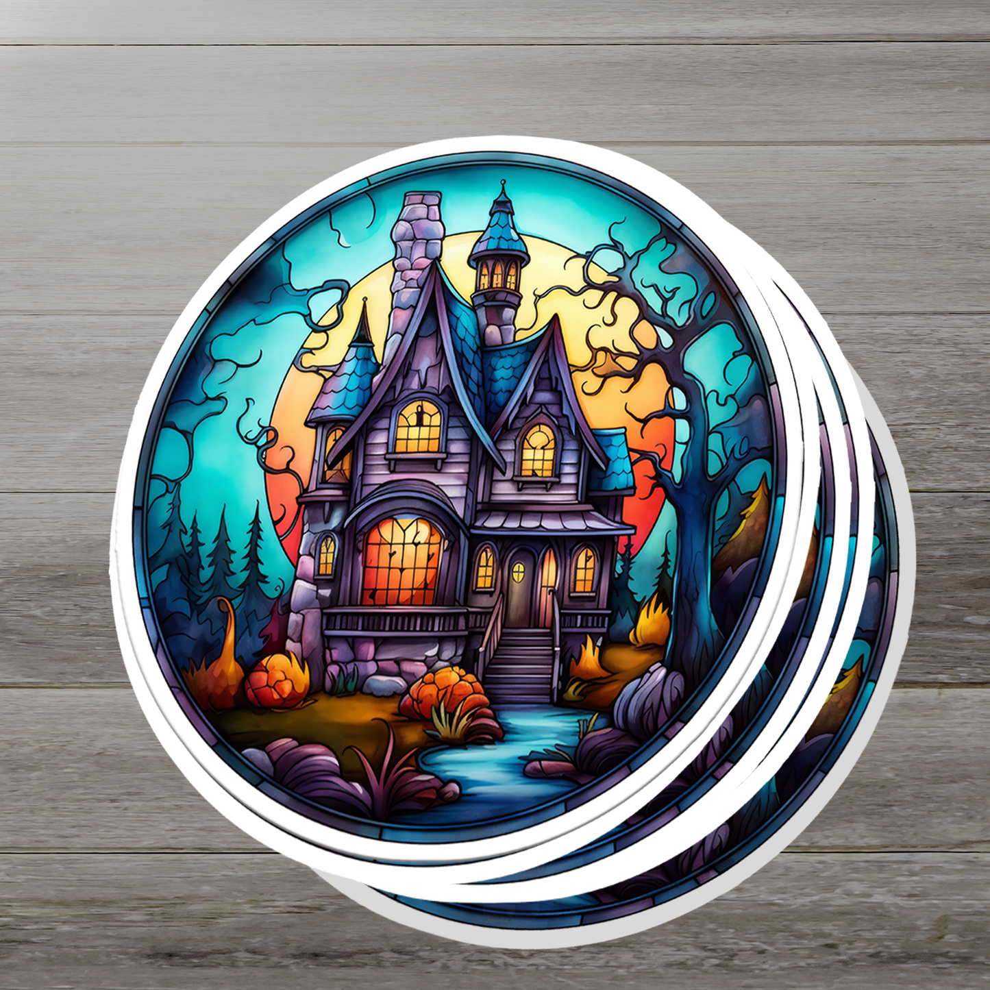 Haunted House Vinyl Sticker - Unveil the Mystery on Your Gear