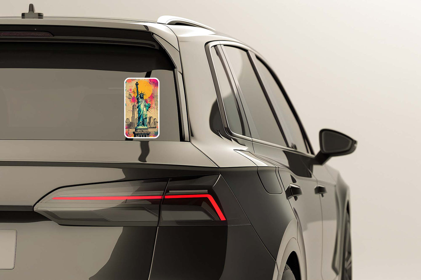 Colorful Statue of Liberty Sticker β Weatherproof Vinyl for Laptops, Cups & Cars