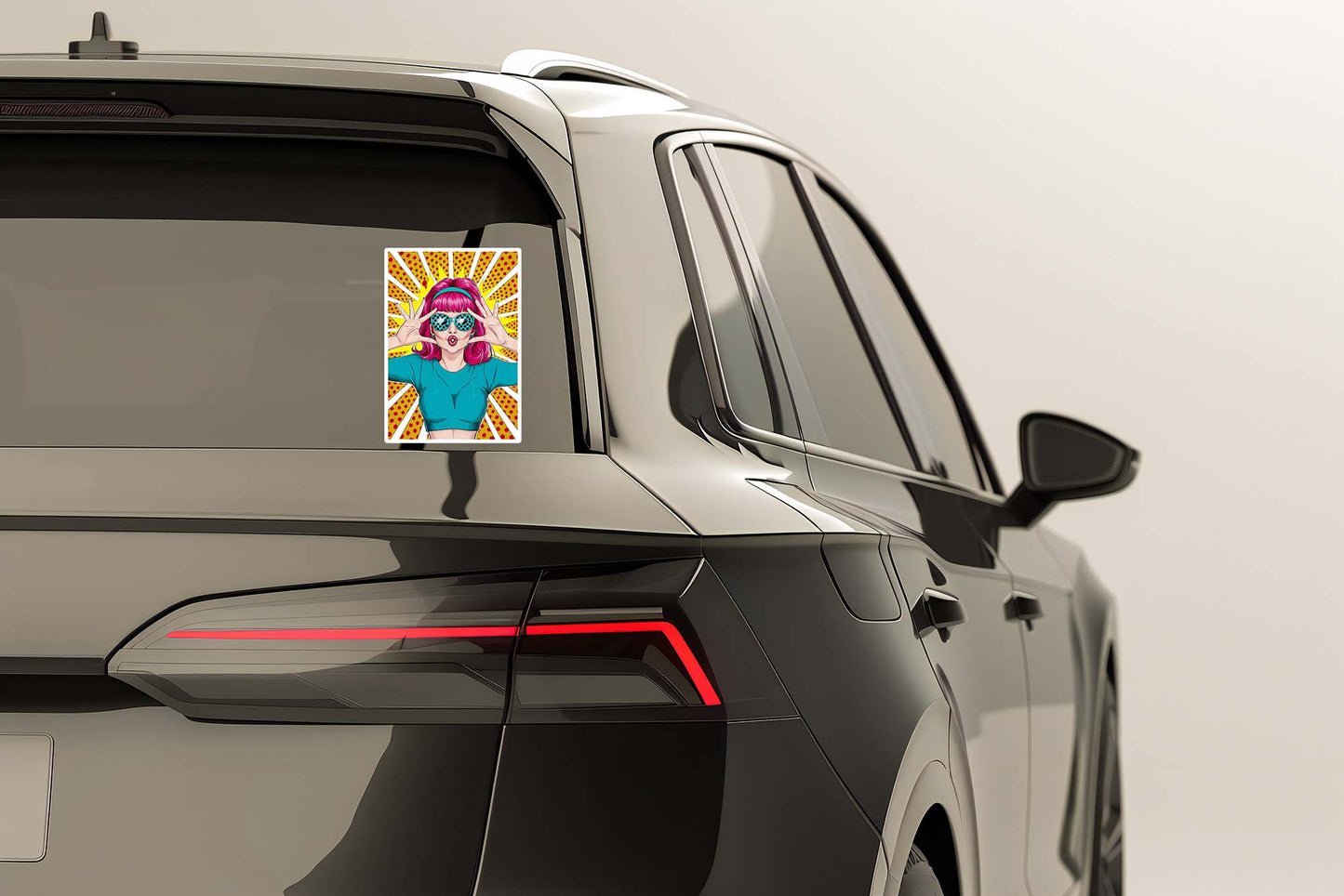 Retro Lady Sticker – Vintage-Inspired Weatherproof Vinyl for Laptops & More