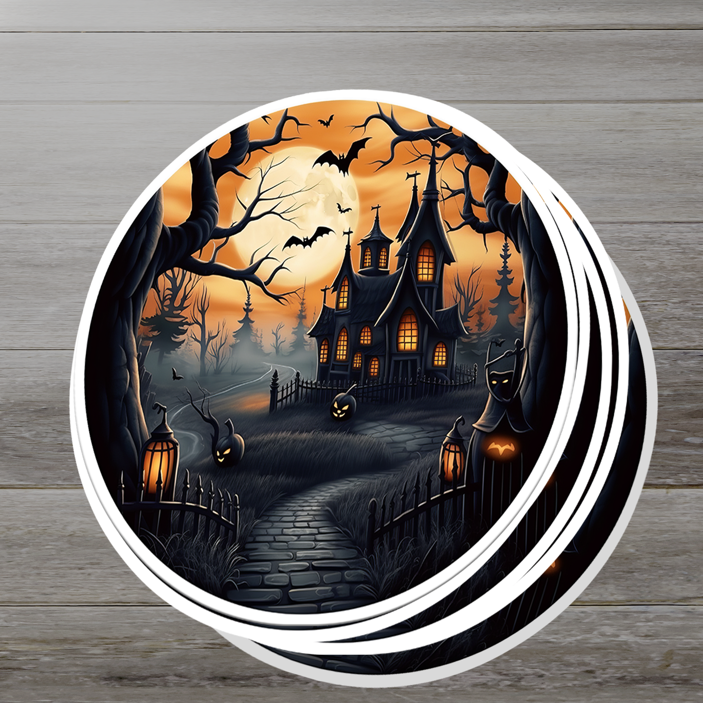 Haunted House Vinyl Sticker - Unveil the Mystery on Your Gear