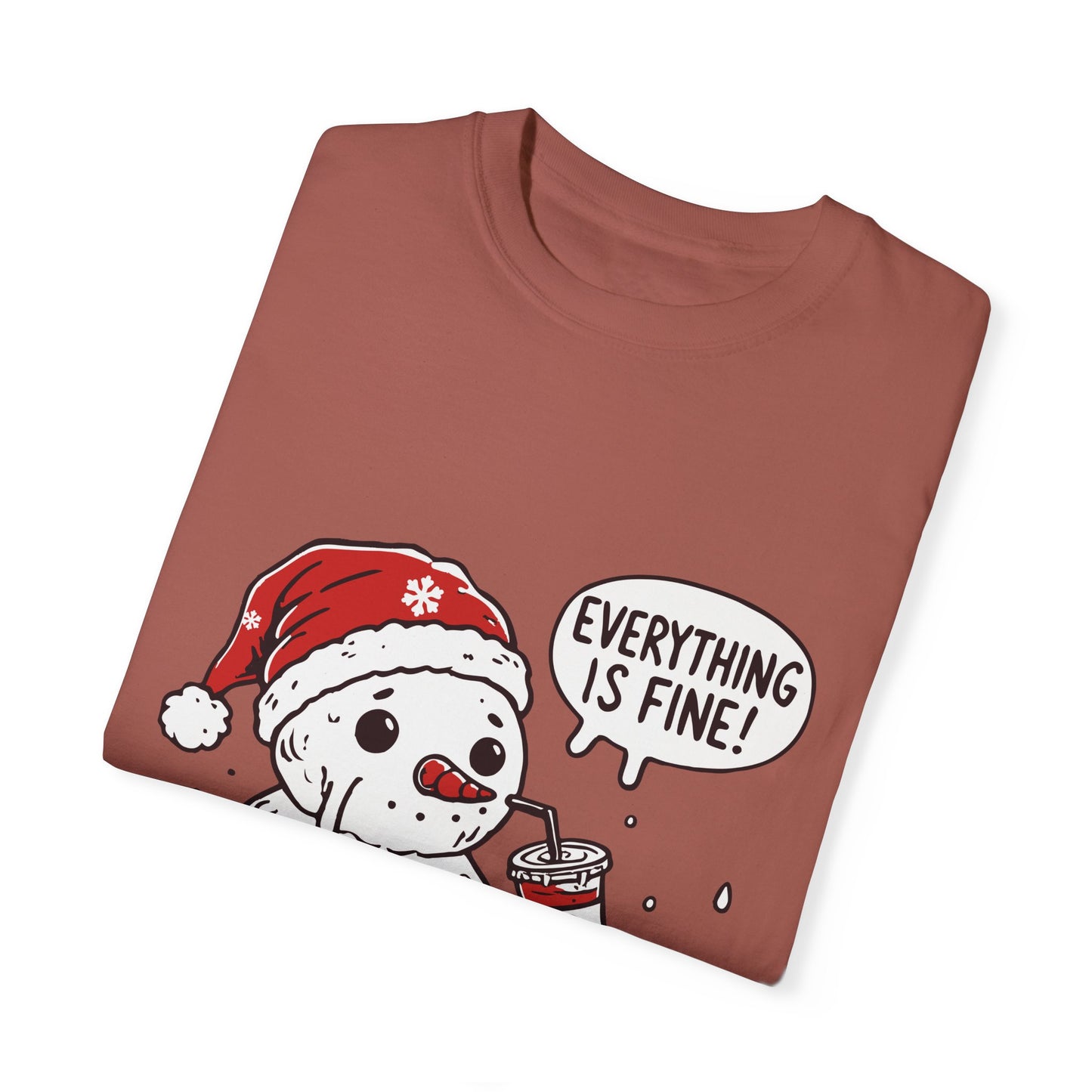 Snowman T-Shirt - "Everything is Fine, I'm Just Having a Meltdown" - Funny Winter Tee