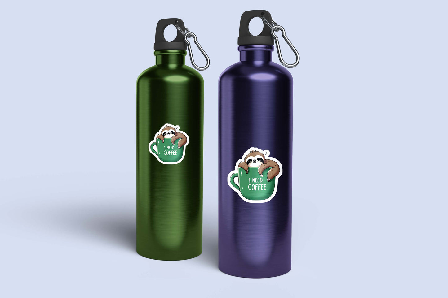 Sloths with Quotes Sticker β Cute Weatherproof Vinyl for Laptops, Cups & More