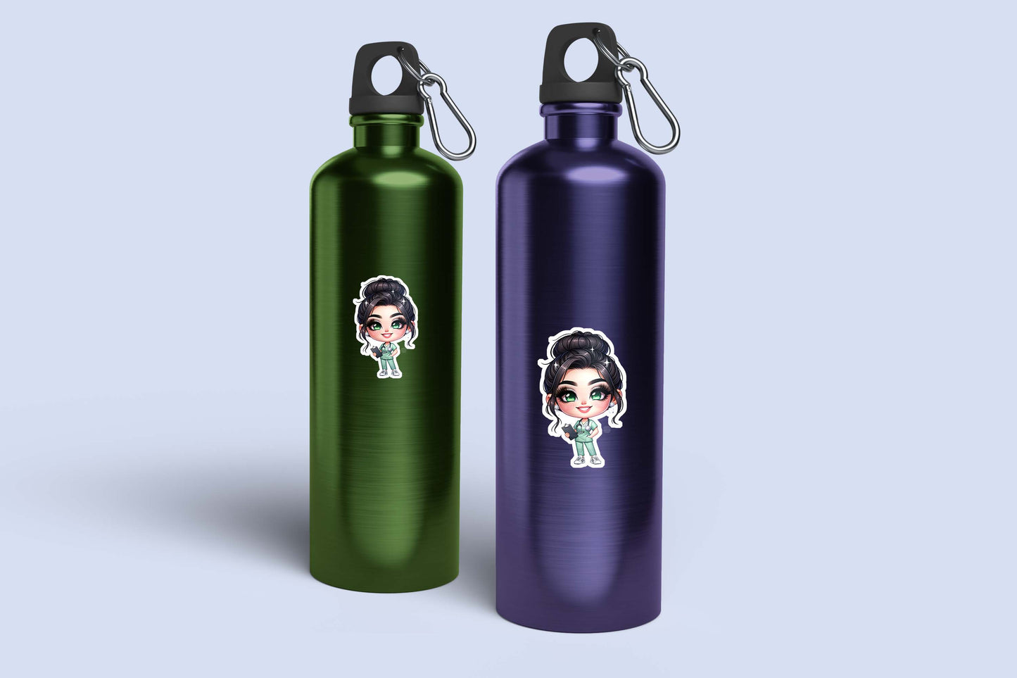 Cute Nurse Sticker – Weatherproof Vinyl for Water Bottles, Laptops & More