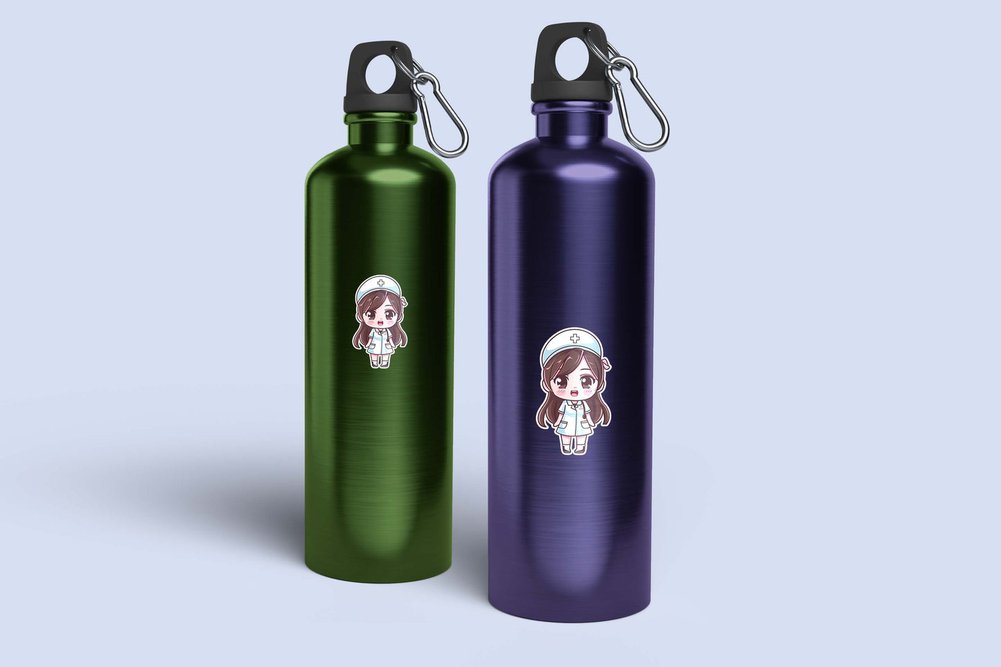 Cute Nurse Sticker – Weatherproof Vinyl for Water Bottles, Laptops & More