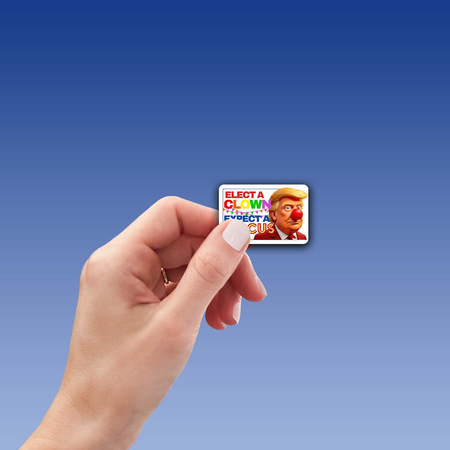 Elect a Clown, Expect a Circus – Vinyl Sticker 🎪🤡