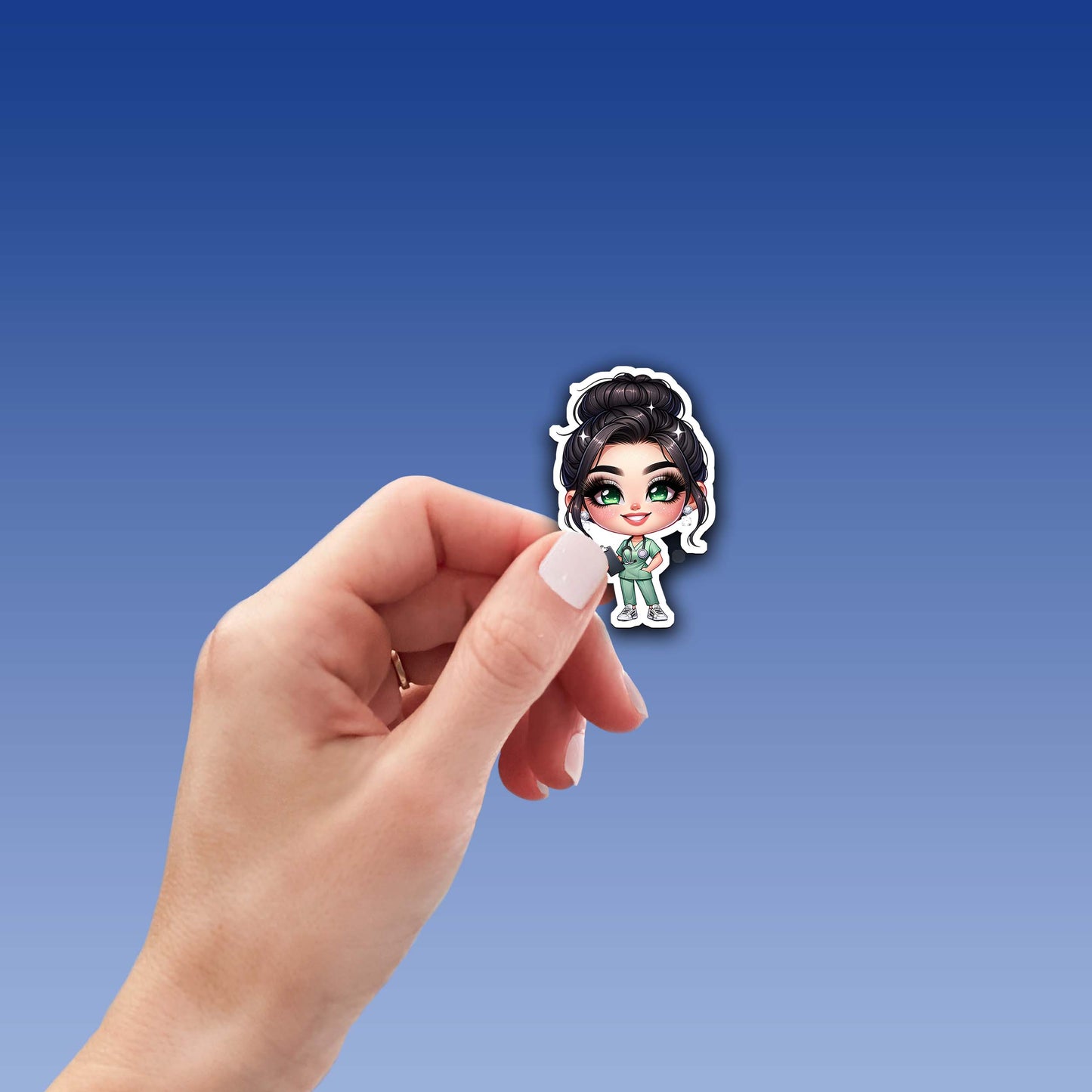 Cute Nurse Sticker – Weatherproof Vinyl for Water Bottles, Laptops & More