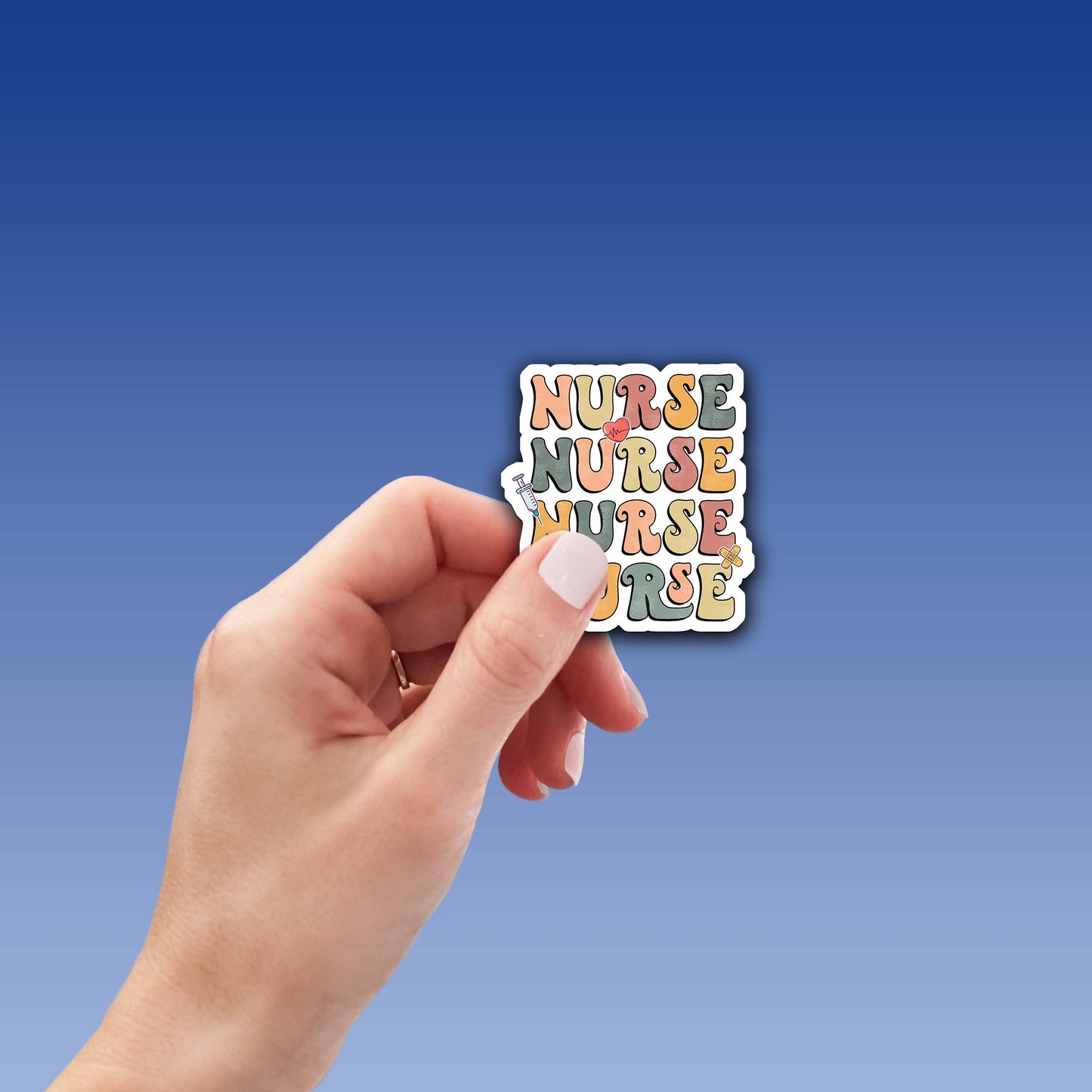 Cute Nurse Sticker – Weatherproof Vinyl for Water Bottles, Laptops & More