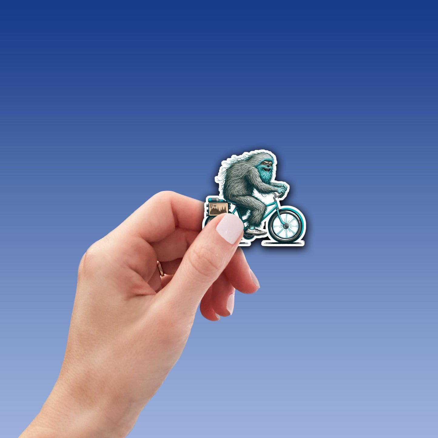 Yeti riding a Bicycle