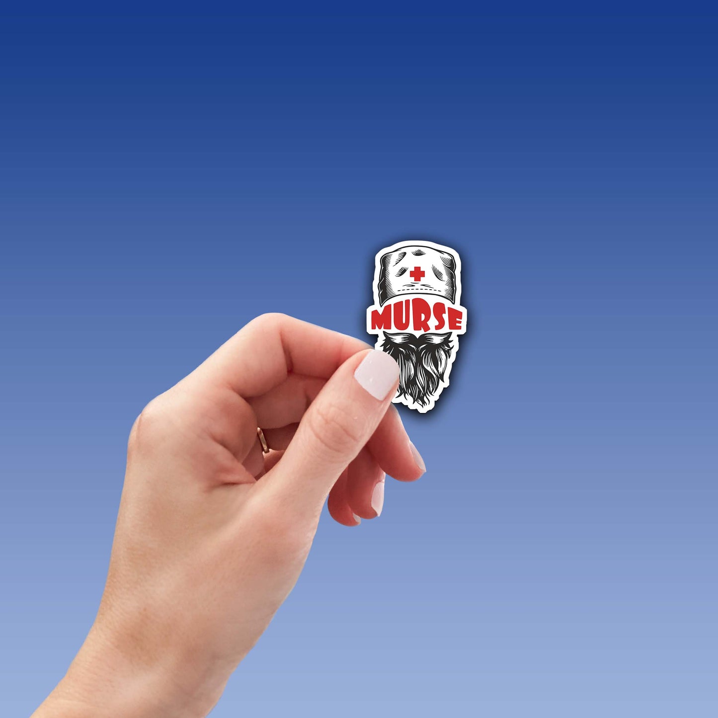 Cute Nurse Sticker – Weatherproof Vinyl for Water Bottles, Laptops & More