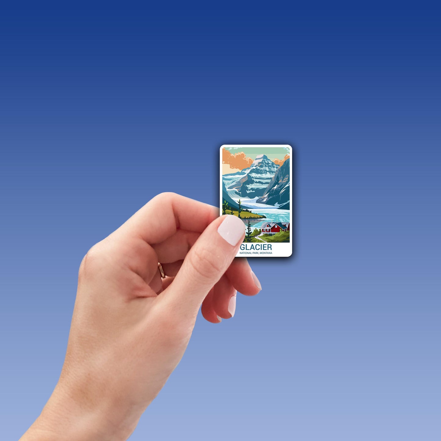 Glacier National Park Sticker – Durable Vinyl Sticker