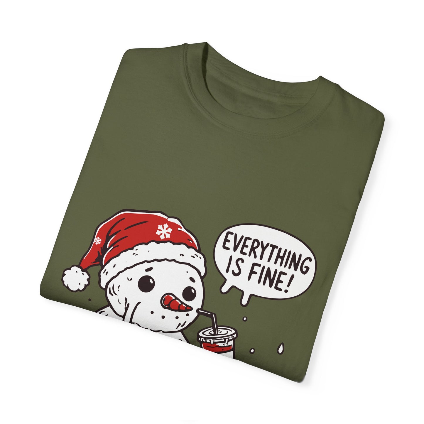 Snowman T-Shirt - "Everything is Fine, I'm Just Having a Meltdown" - Funny Winter Tee