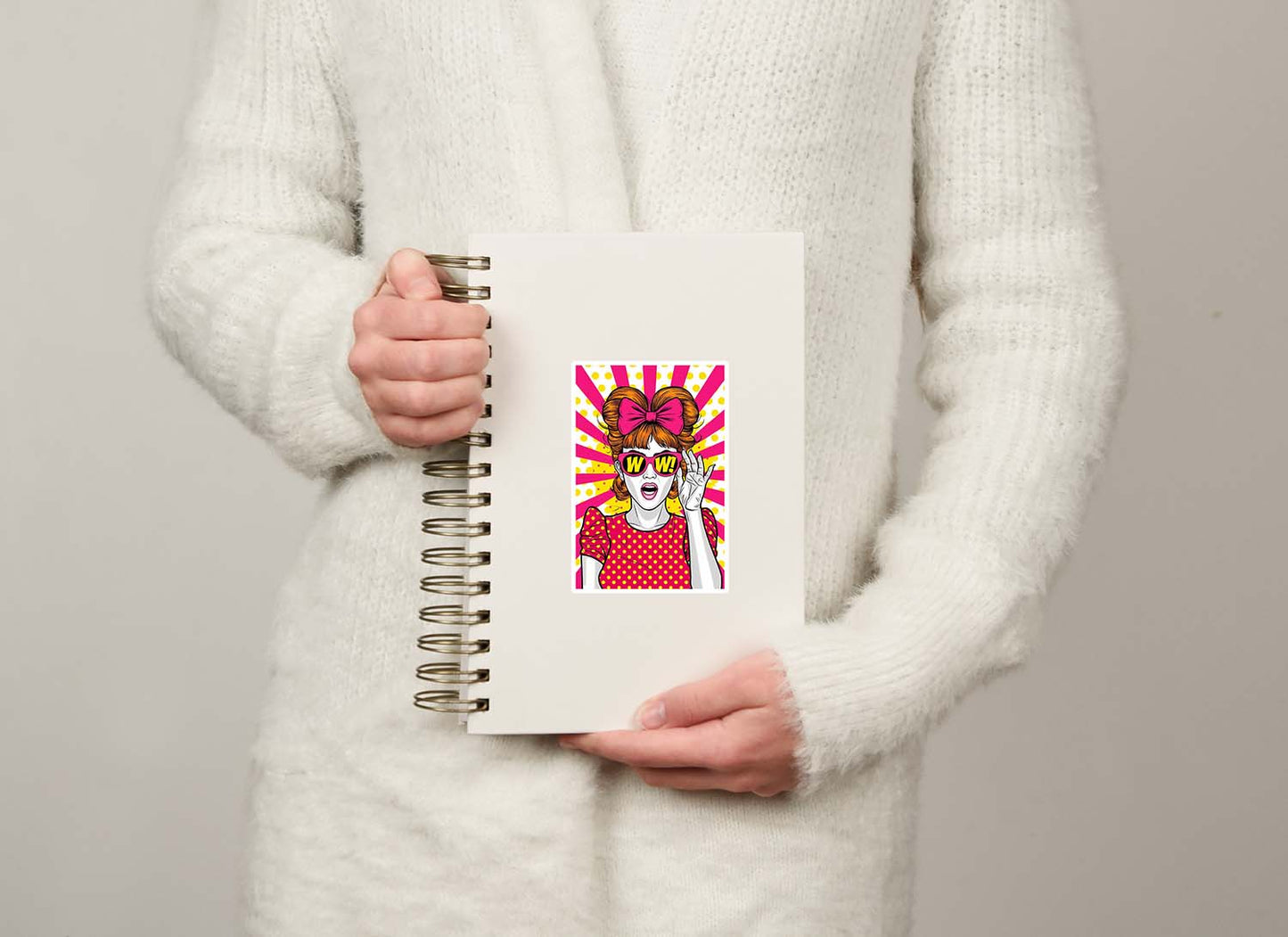 Retro Lady Sticker – Vintage-Inspired Weatherproof Vinyl for Laptops & More