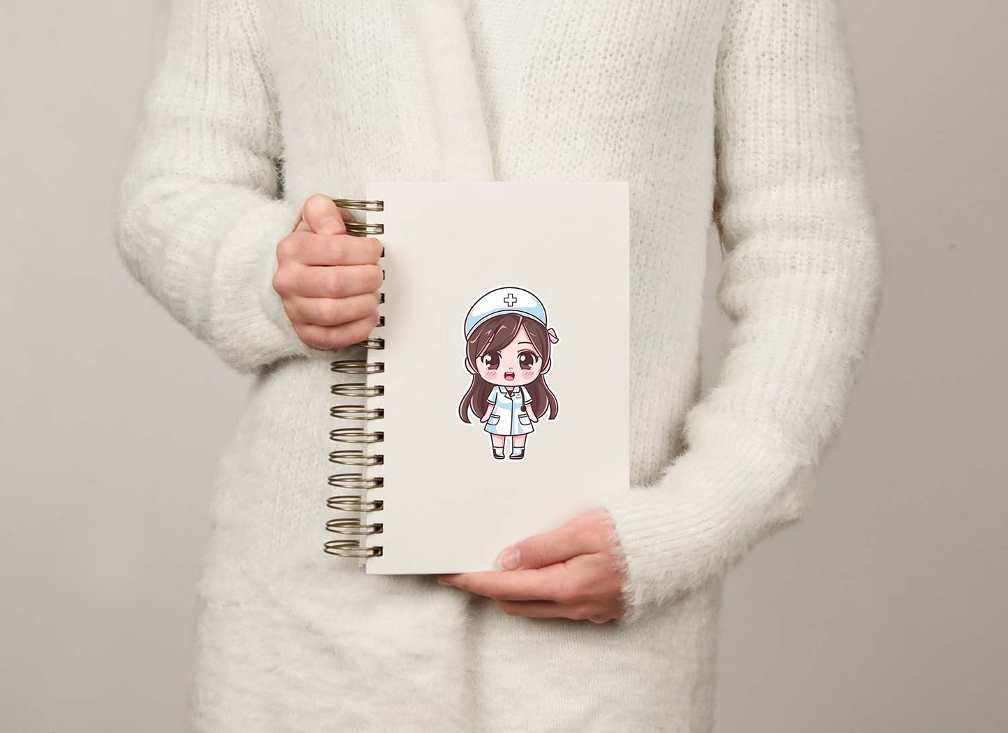 Cute Nurse Sticker – Weatherproof Vinyl for Water Bottles, Laptops & More