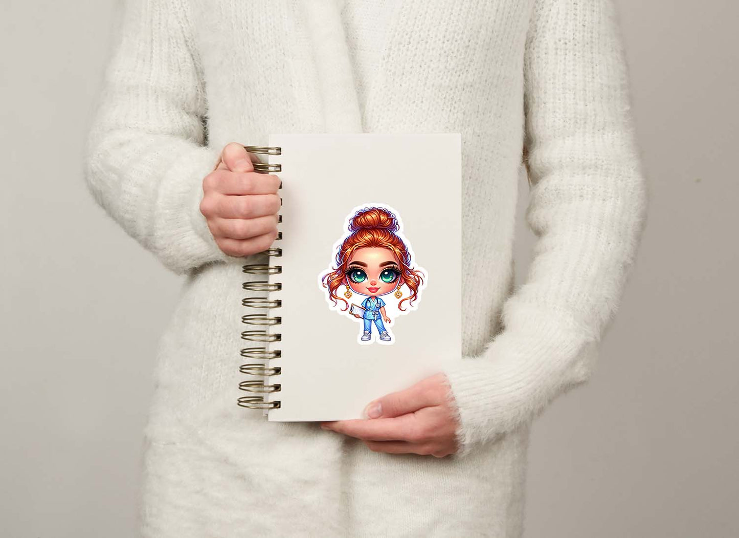 Cute Nurse Sticker – Weatherproof Vinyl for Water Bottles, Laptops & More