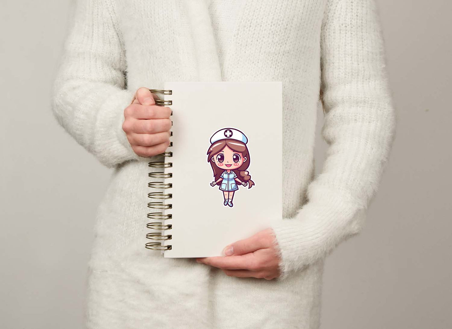 Cute Nurse Sticker – Weatherproof Vinyl for Water Bottles, Laptops & More