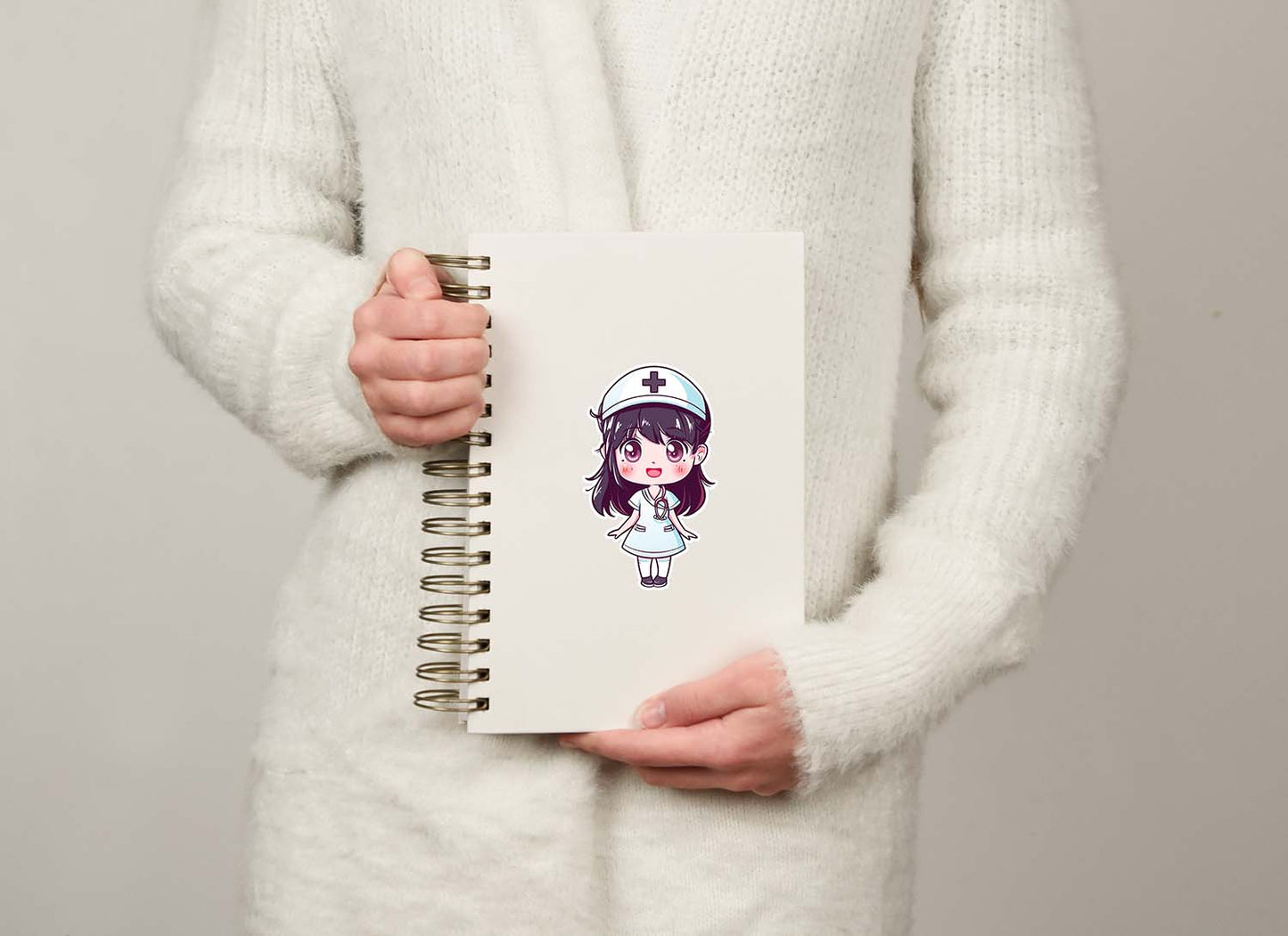 Cute Nurse Sticker – Weatherproof Vinyl for Water Bottles, Laptops & More