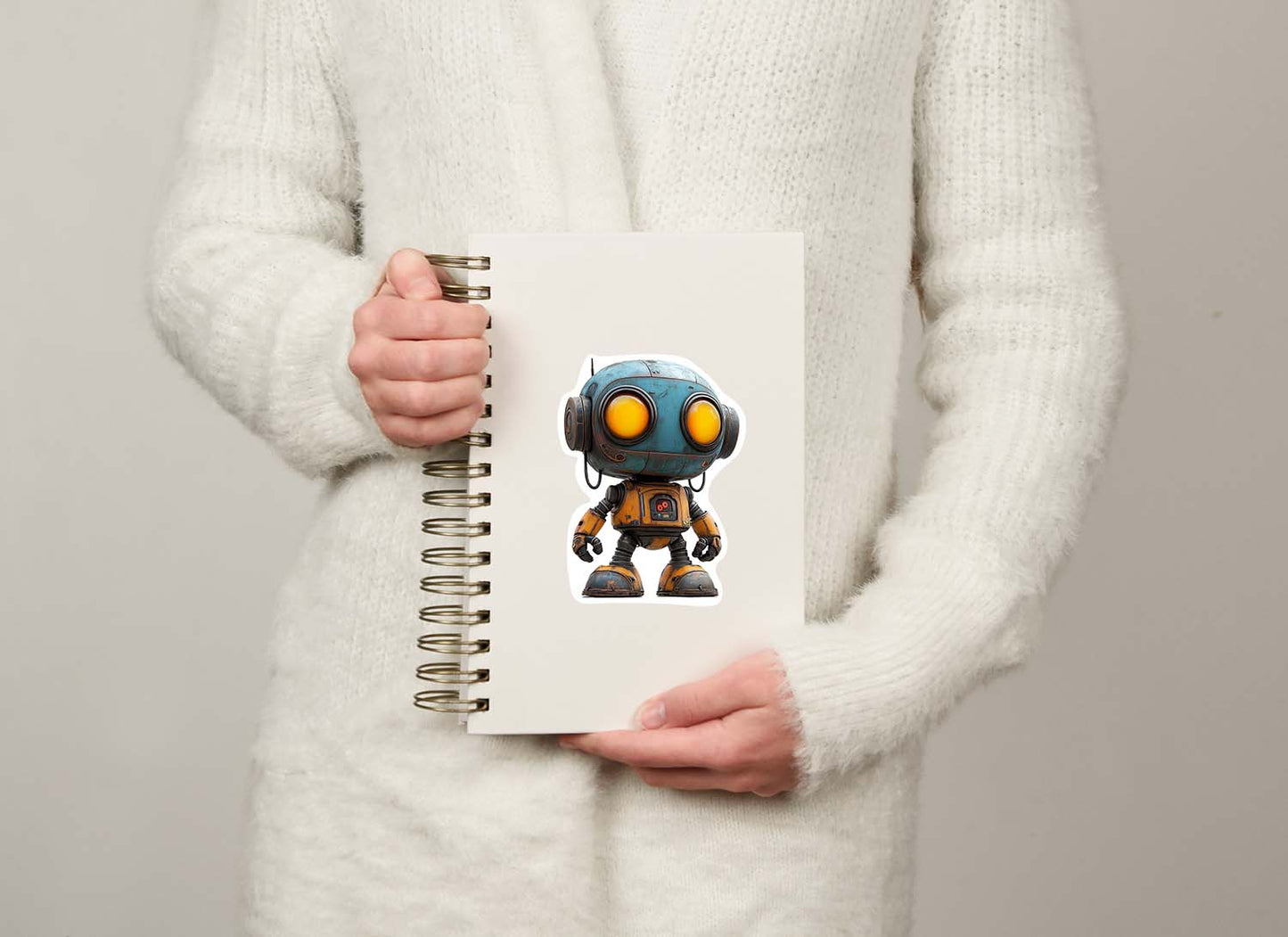 Cute Cartoon Robot Sticker – Durable Weatherproof Vinyl for All Surfaces