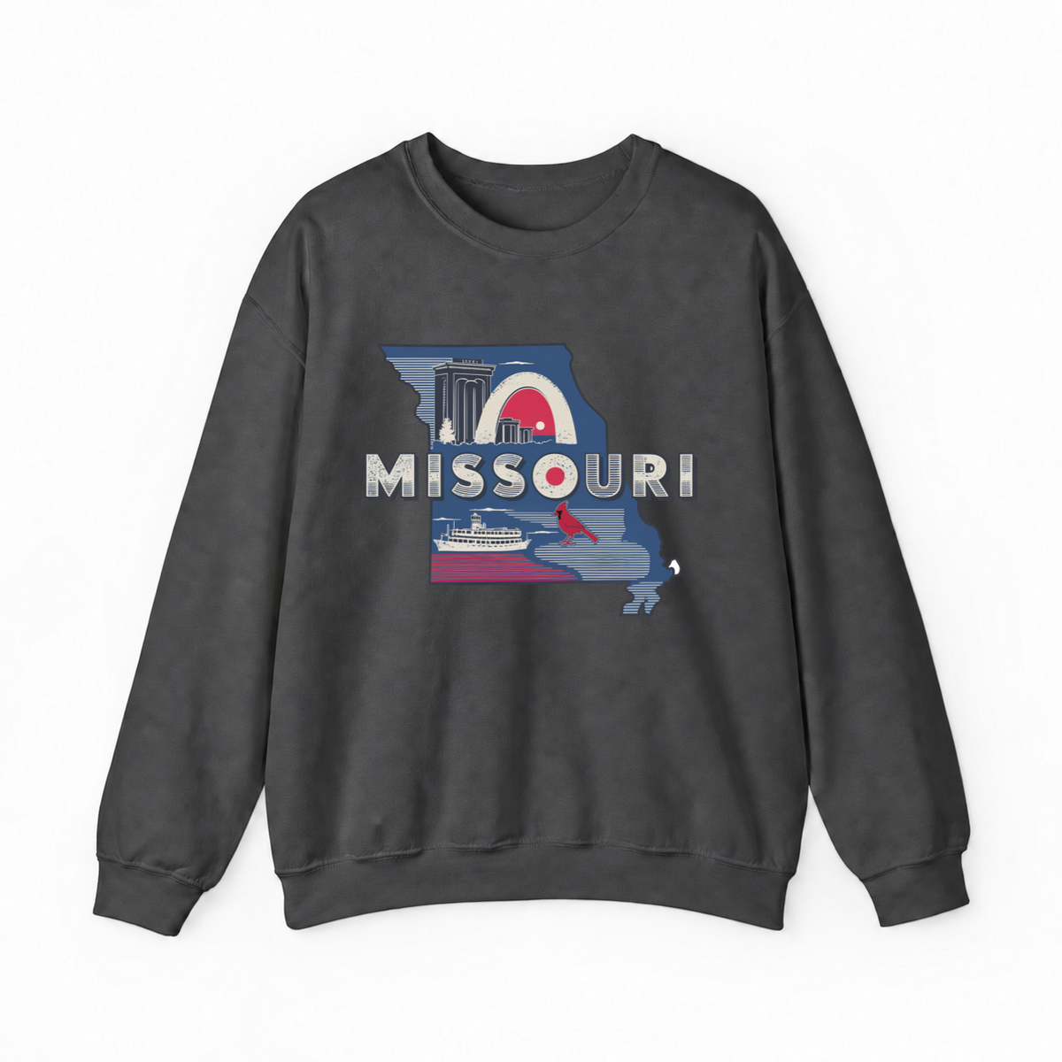 Missouri state sweatshirt in charcoal