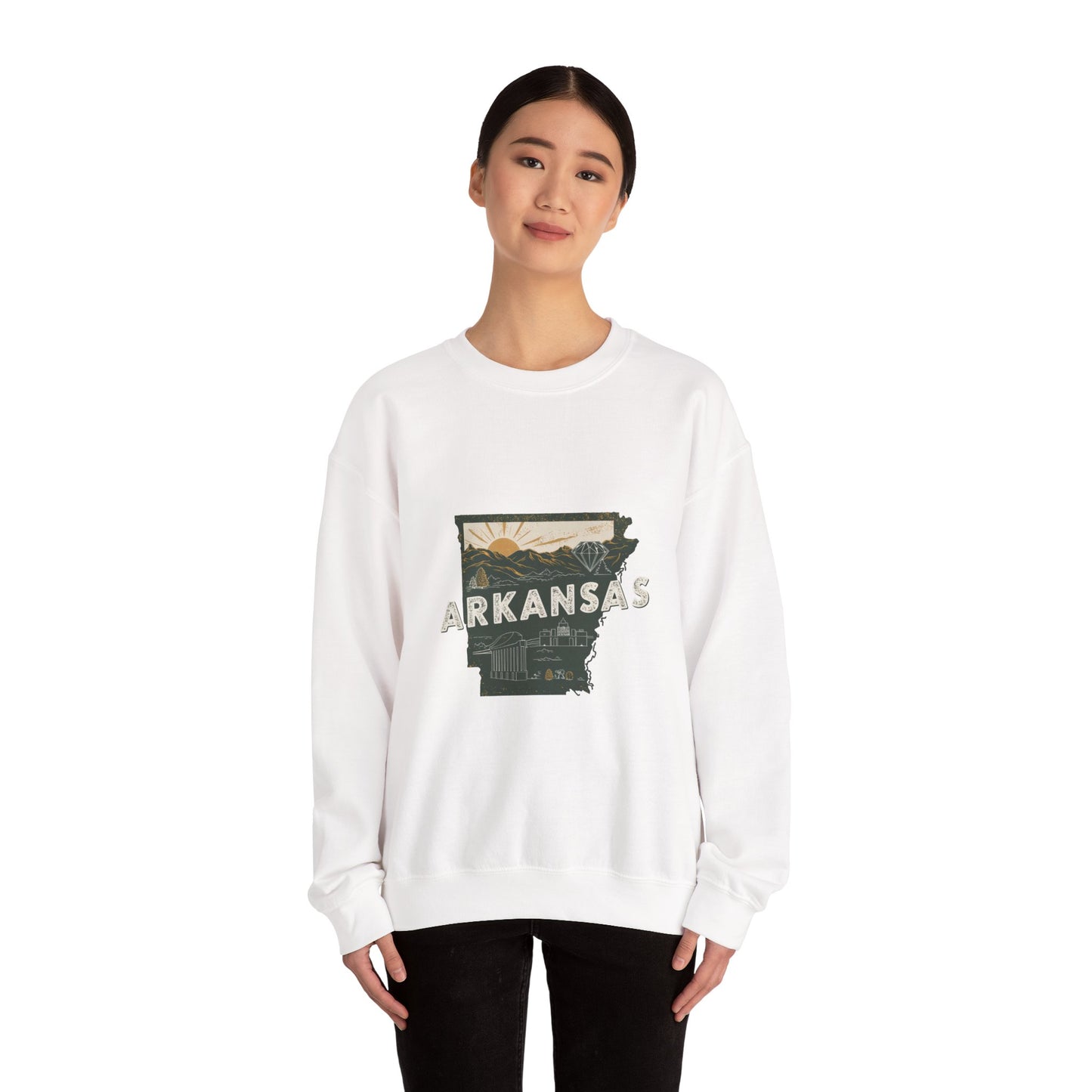 Arkansas Crewneck Sweatshirt | Vintage Outdoor Scenic