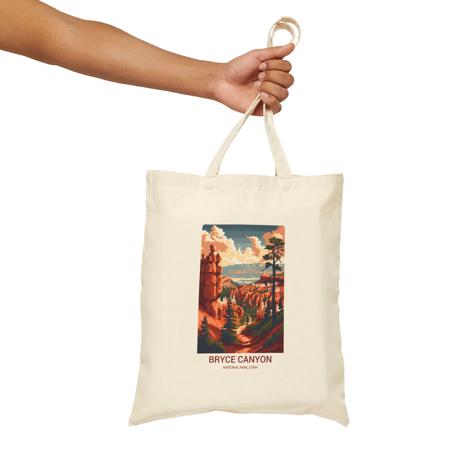 Bryce Canyon National Park Vintage Travel Tote Bag – Scenic Canvas Grocery Tote