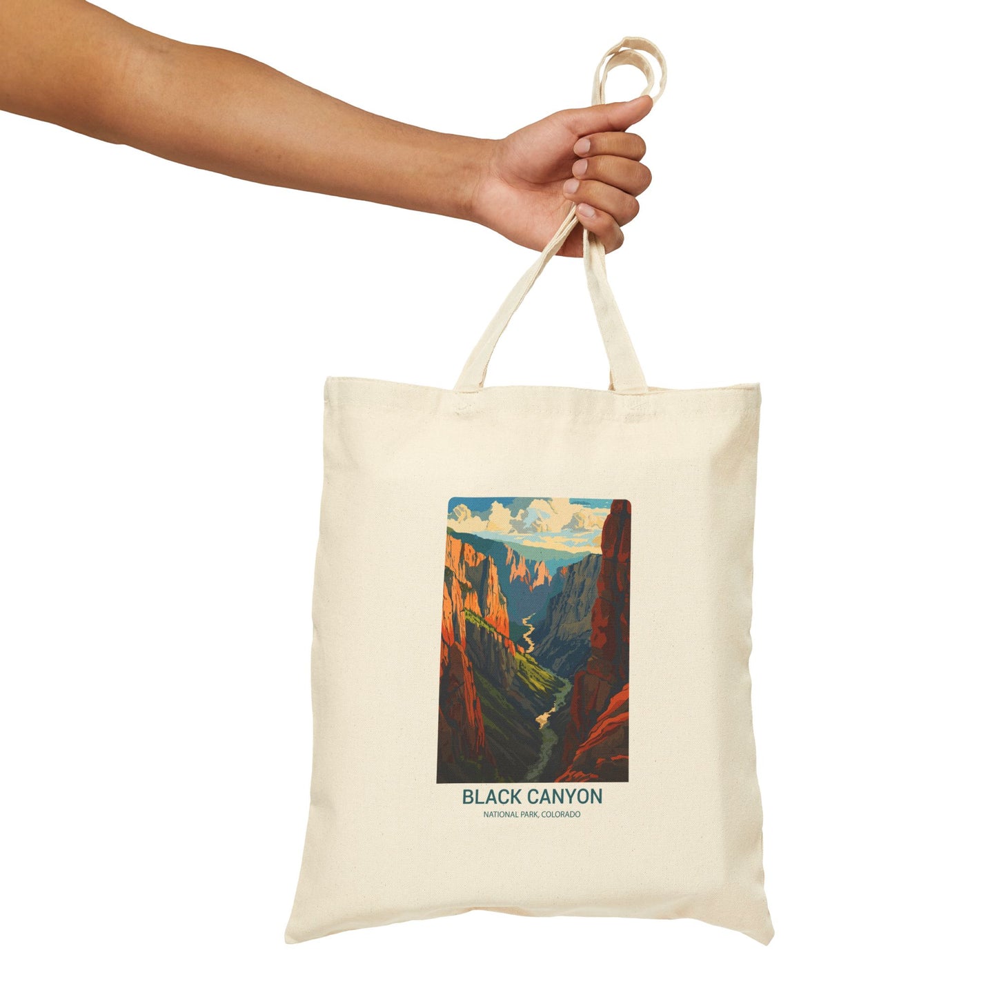 Black Canyon National Park Canvas Tote Bag – Vintage Style