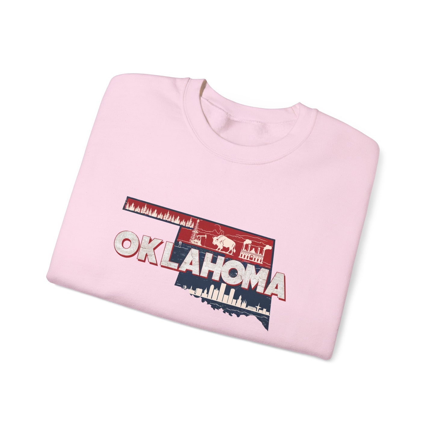 Oklahoma State Shape Skyline Crewneck Sweatshirt
