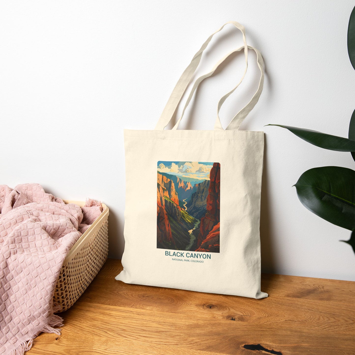 Black Canyon National Park Canvas Tote Bag – Vintage Style