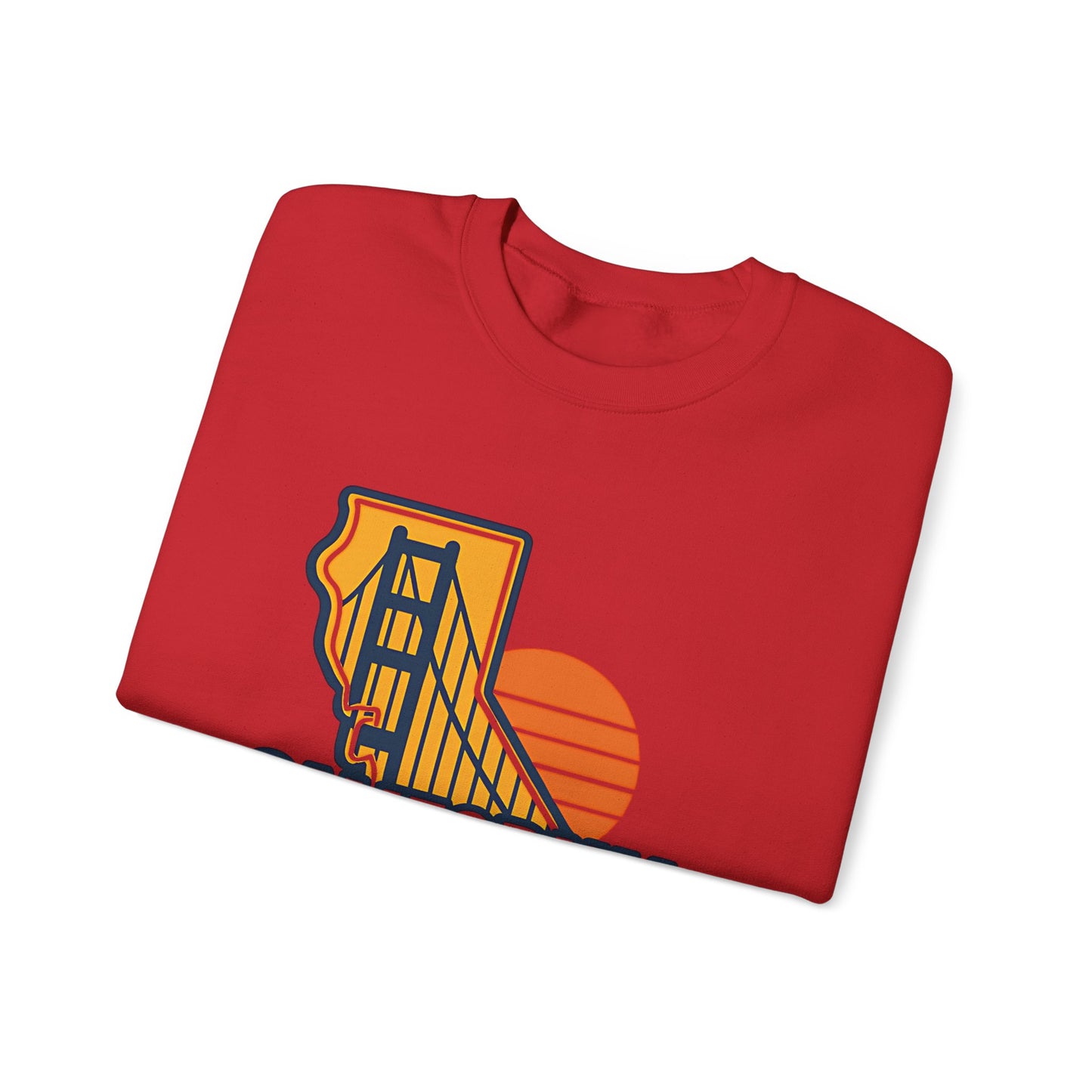 California Golden Gate Bridge Sweatshirt | State Silhouette Sunset