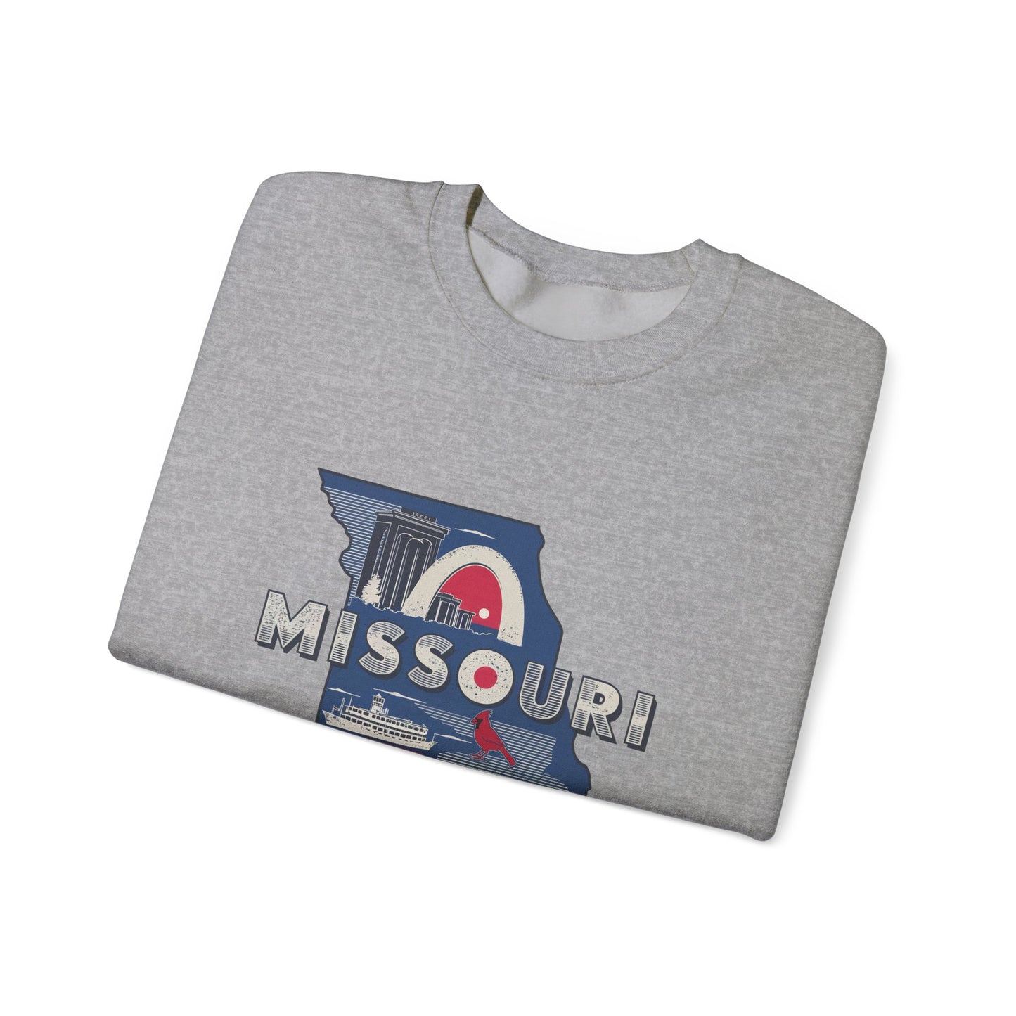 Missouri State Map Retro Arch Crewneck Sweatshirt