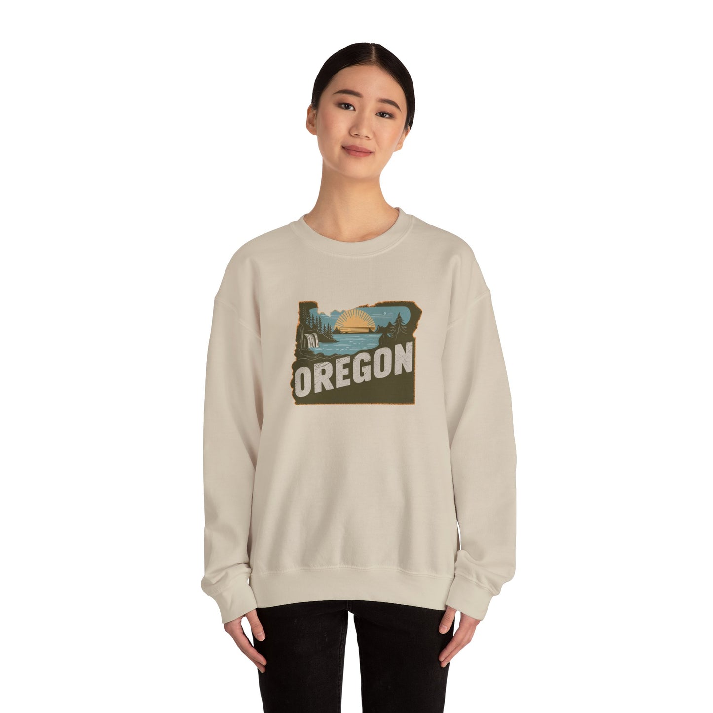 Oregon State Landscape sweatshirt | Retro Pacific Northwest Crewneck