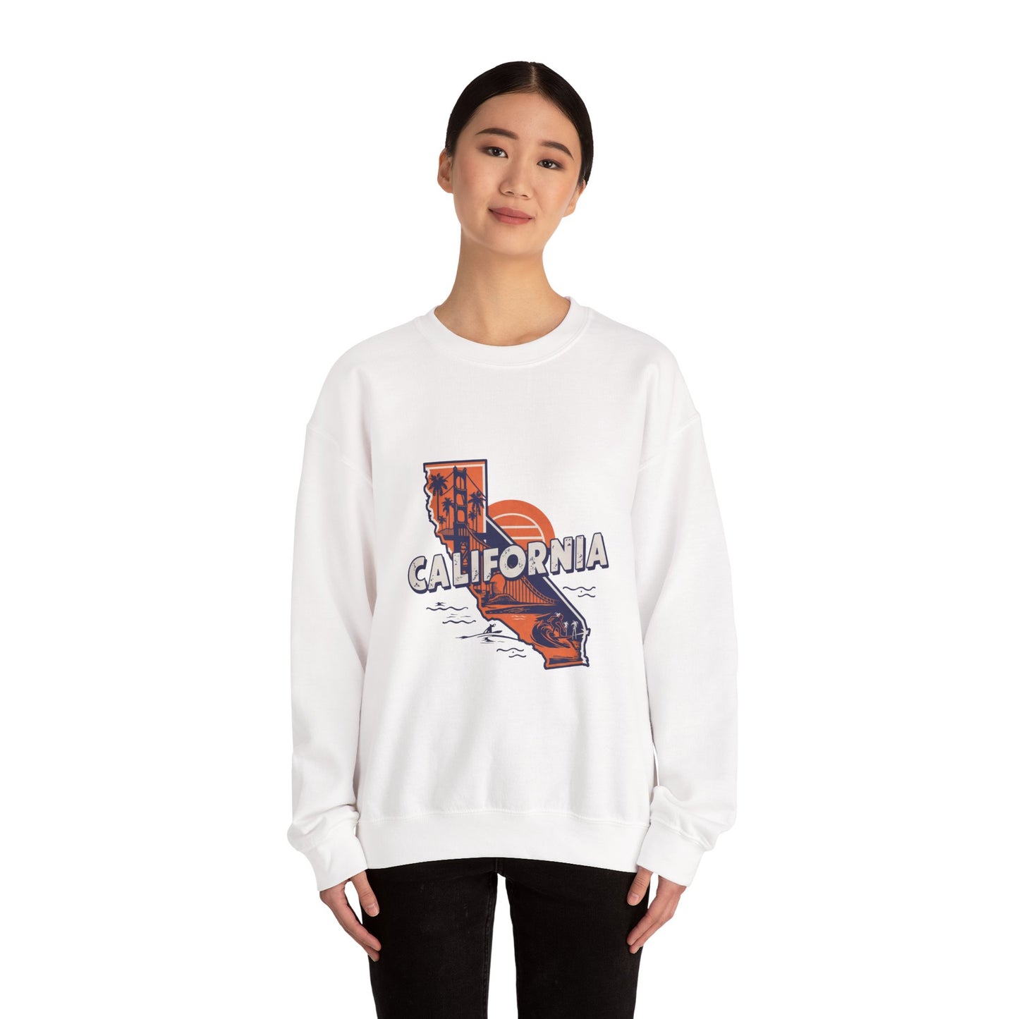 California Crewneck Sweatshirt | Retro Beach Vibes