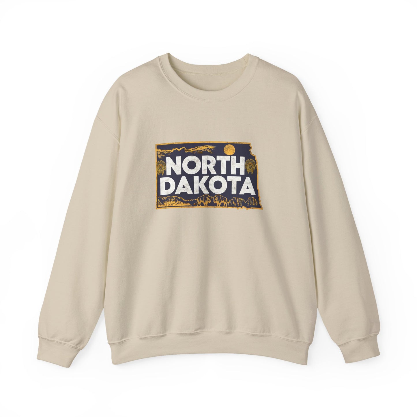 North Dakota state landscape sweatshirt | Badlands sunset design