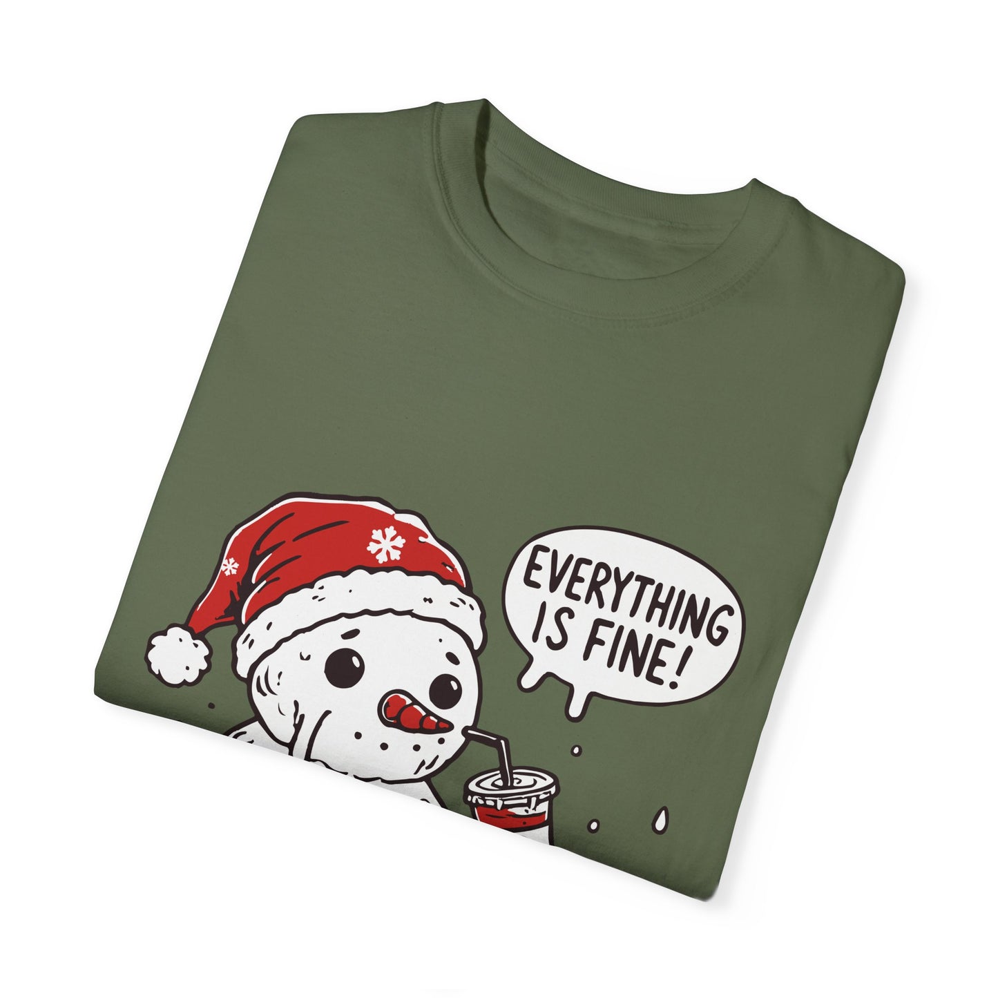 Snowman T-Shirt - "Everything is Fine, I'm Just Having a Meltdown" - Funny Winter Tee