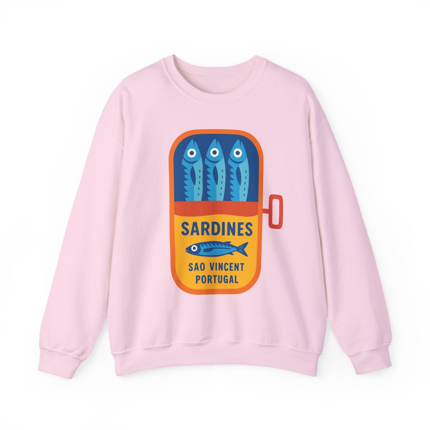 Sardines in a Can Sweatshirt | Retro Fish Can Illustration