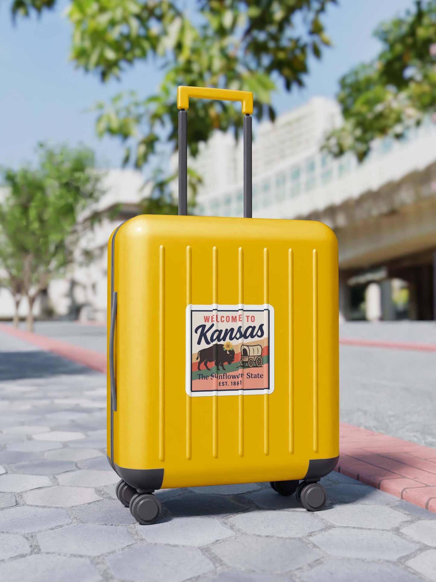 Welcome to Kansas Vinyl Sticker – Vintage State Travel Decal