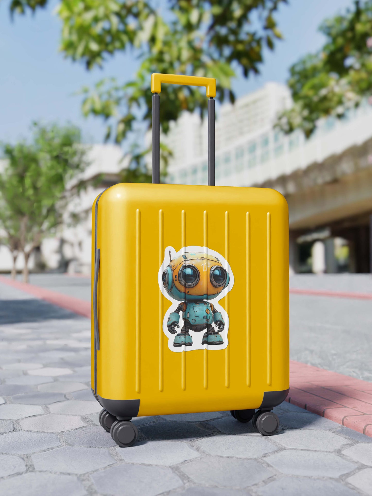 Cute Cartoon Robot Sticker – Durable Weatherproof Vinyl for All Surfaces