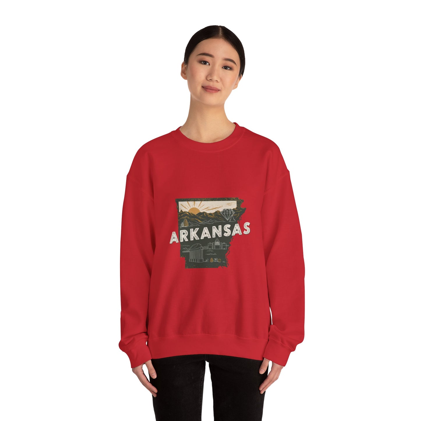 Arkansas Crewneck Sweatshirt | Vintage Outdoor Scenic