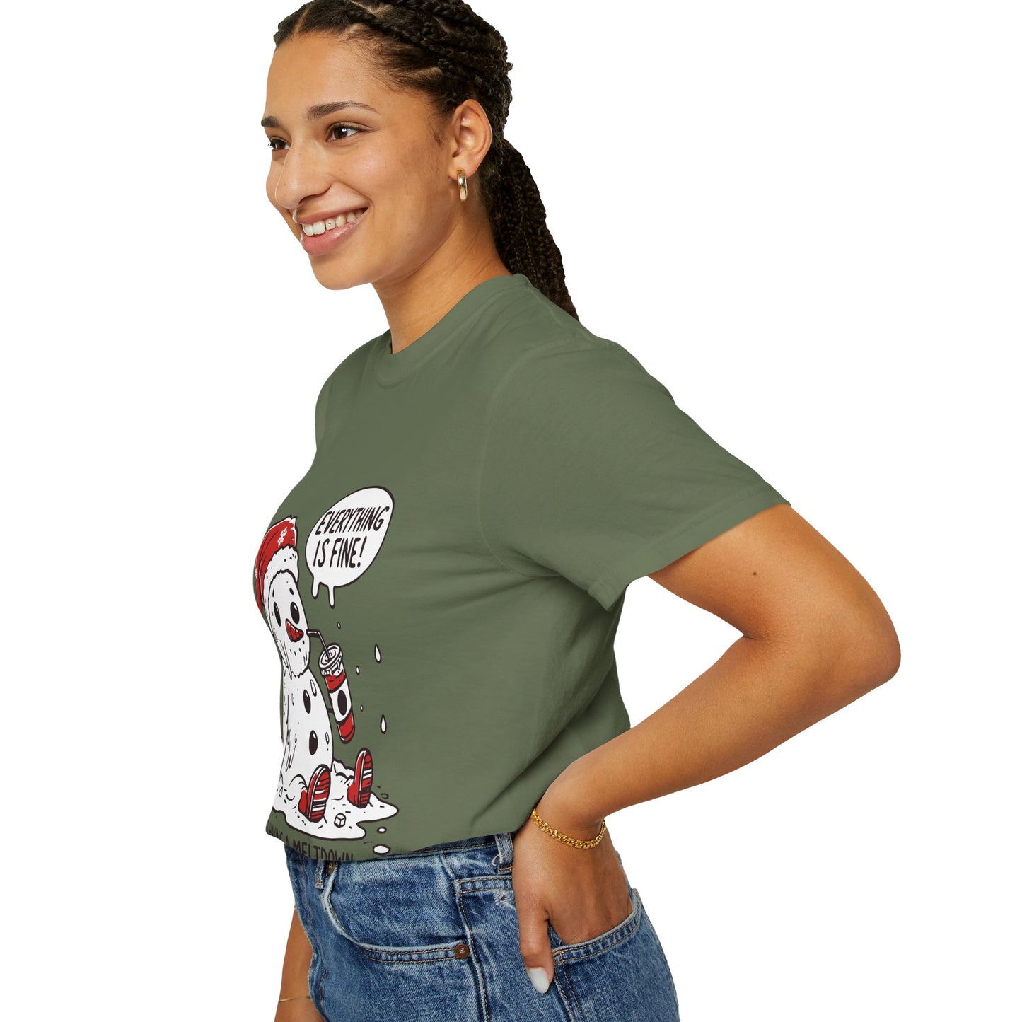 Snowman T-Shirt - "Everything is Fine, I'm Just Having a Meltdown" - Funny Winter Tee