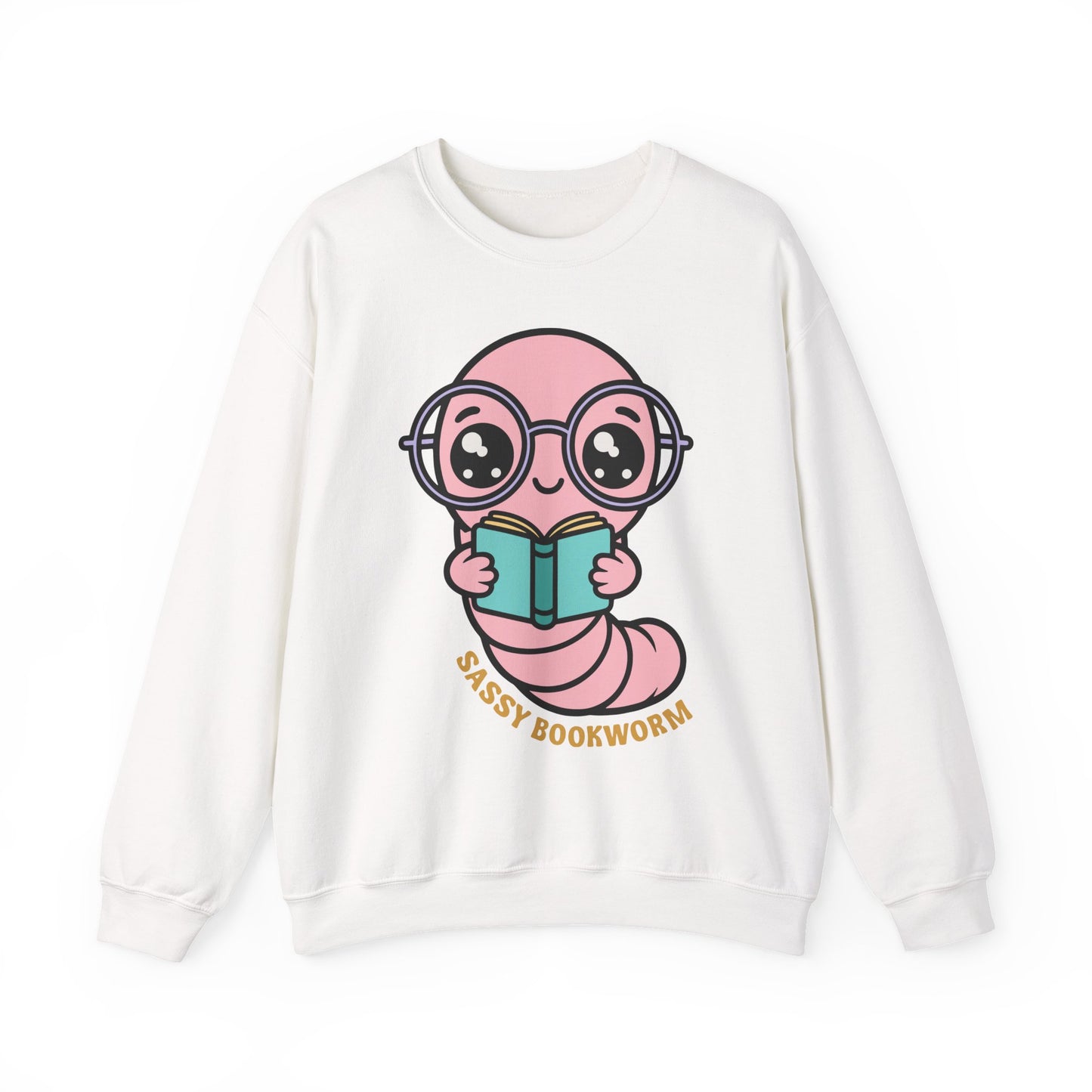 Sassy Bookworm Worm Sweatshirt | Reading Cute Graphic Crewneck