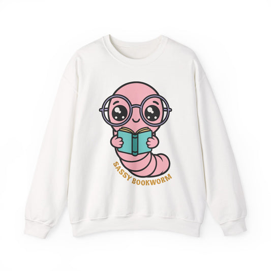 Sassy Bookworm Worm Sweatshirt | Reading Cute Graphic Crewneck