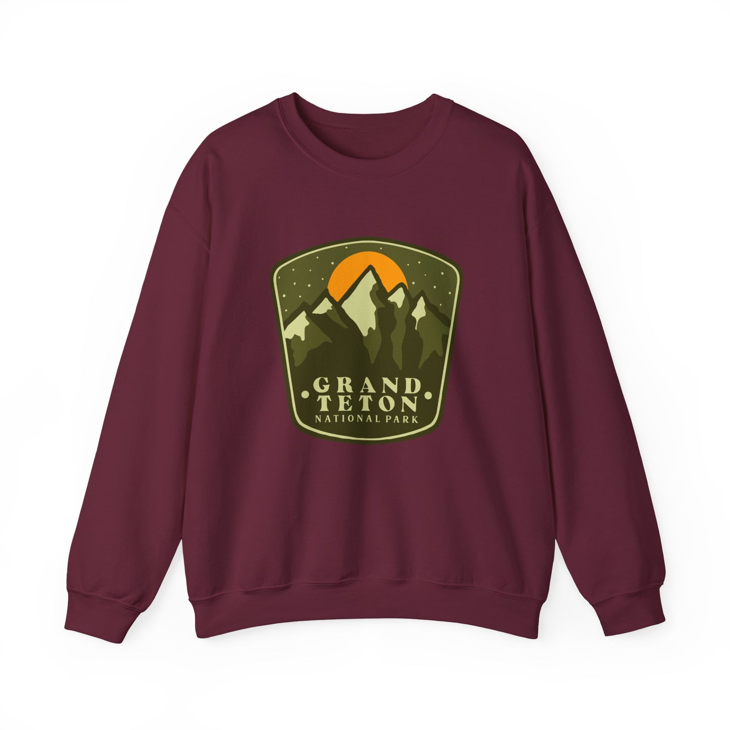 Grand Teton Mountains badge Sweatshirt | National Park retro patch