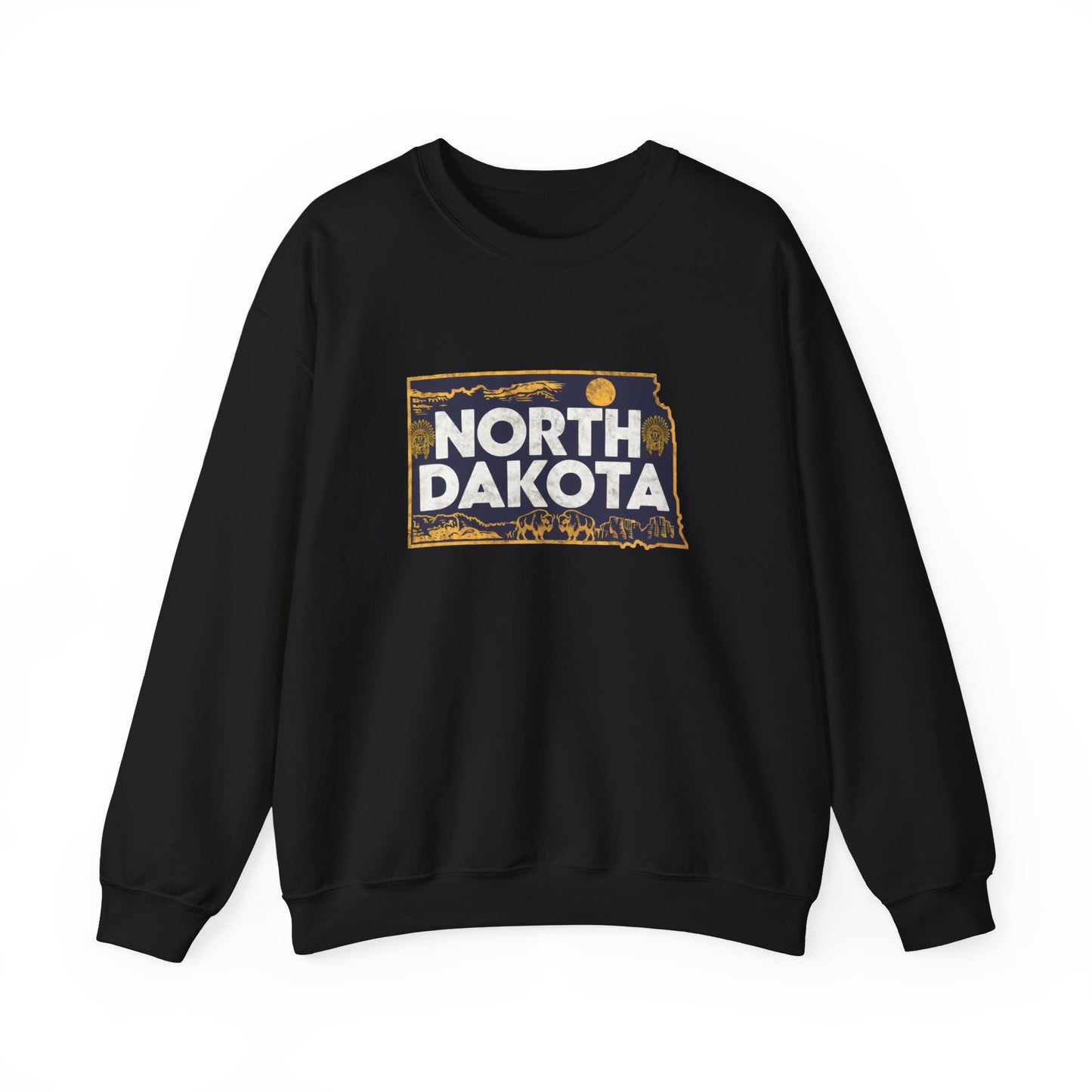 North Dakota state landscape sweatshirt | Badlands sunset design