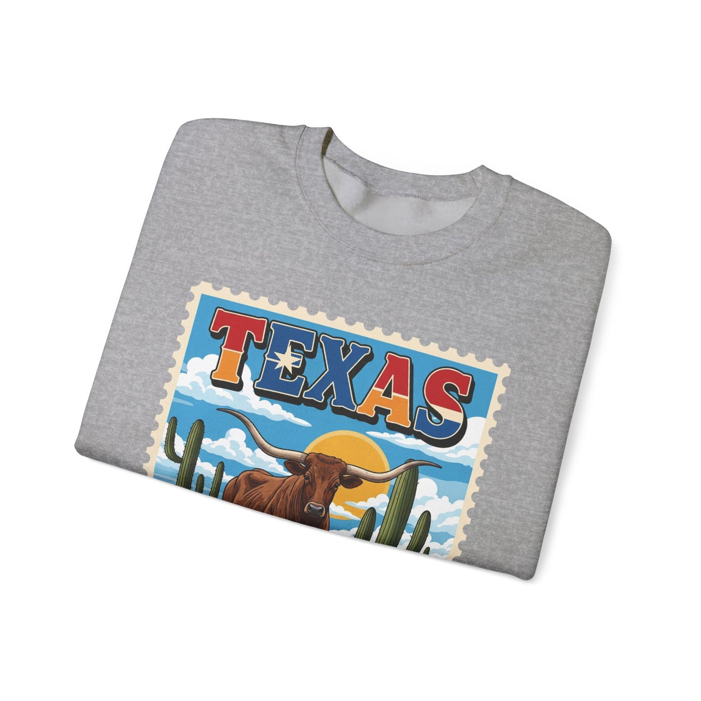 Texas Longhorn Illustration Crewneck Sweatshirt | Howdy Y'all Vintage Western