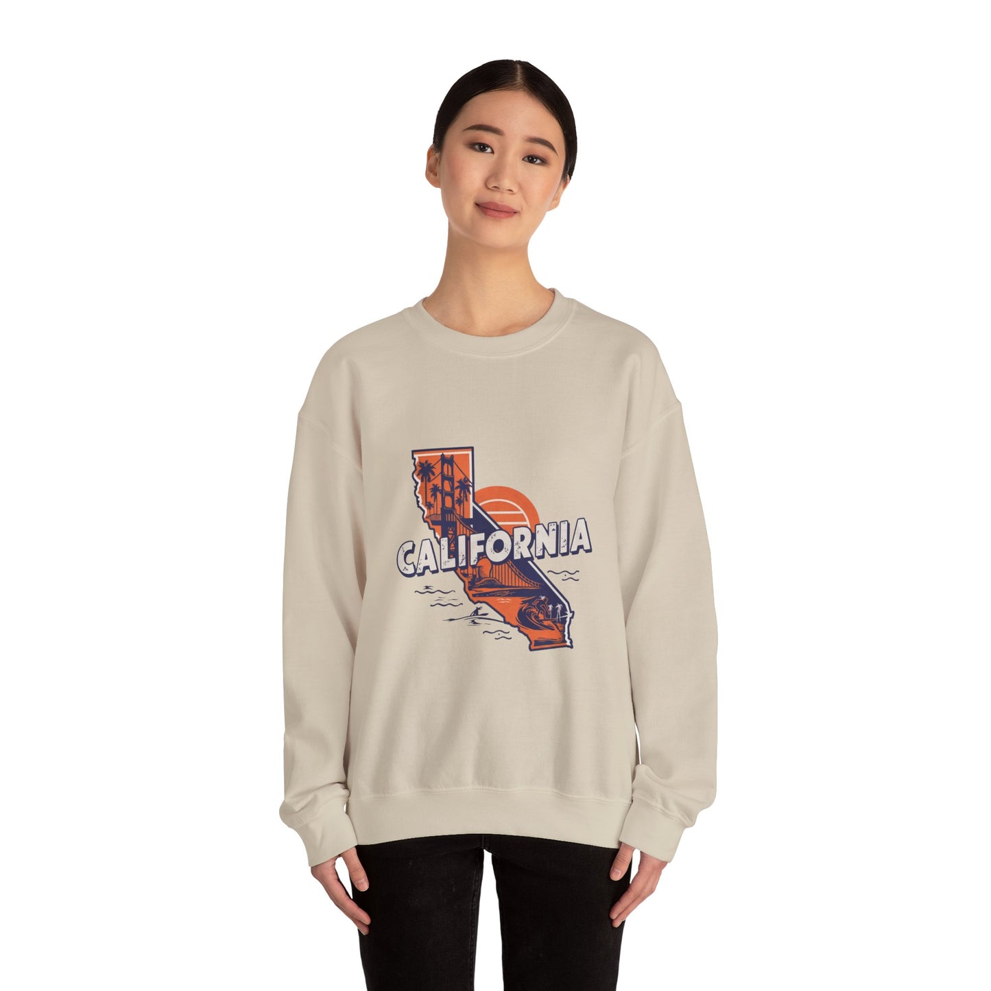 California Crewneck Sweatshirt | Retro Beach Vibes
