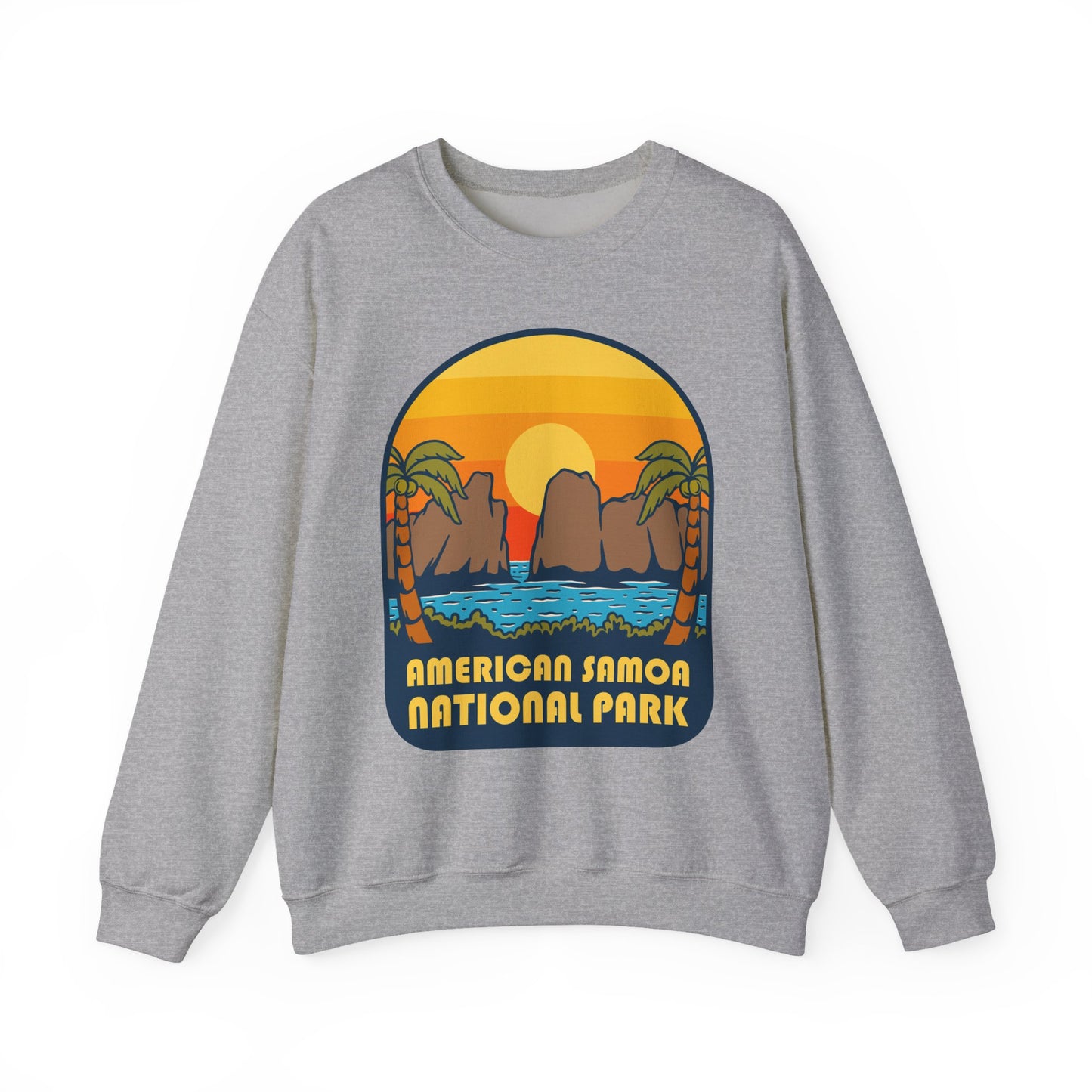 American Samoa National Park sunset palm design Sweatshirt