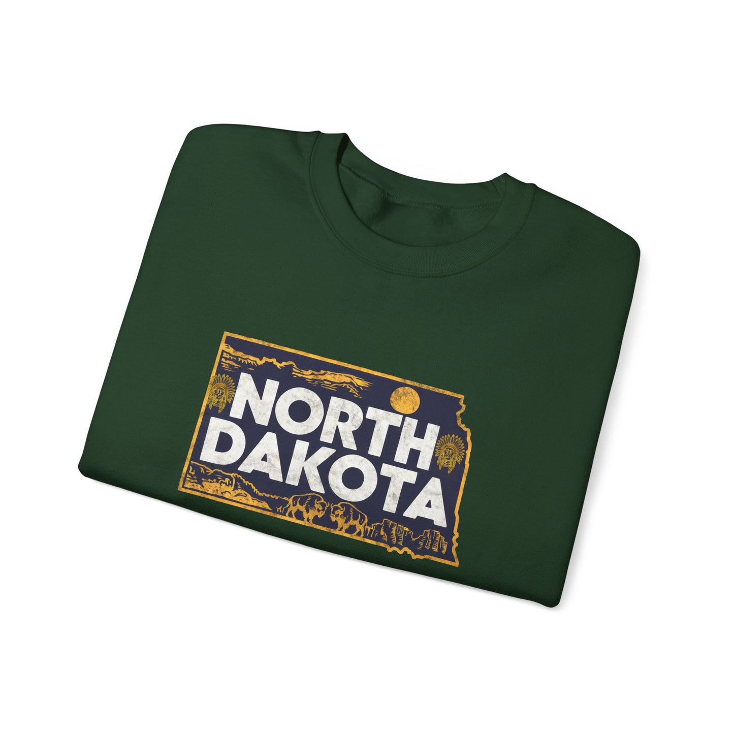 North Dakota state landscape sweatshirt | Badlands sunset design
