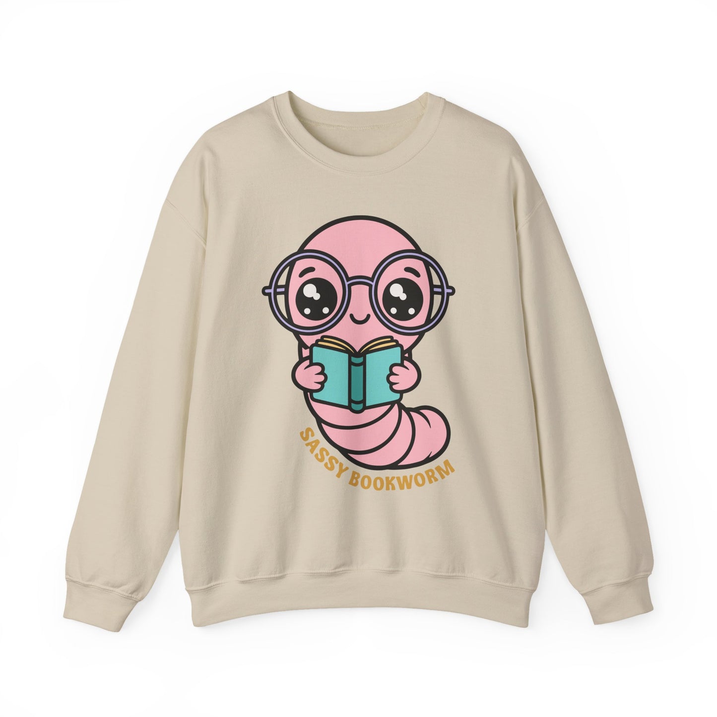 Sassy Bookworm Worm Sweatshirt | Reading Cute Graphic Crewneck