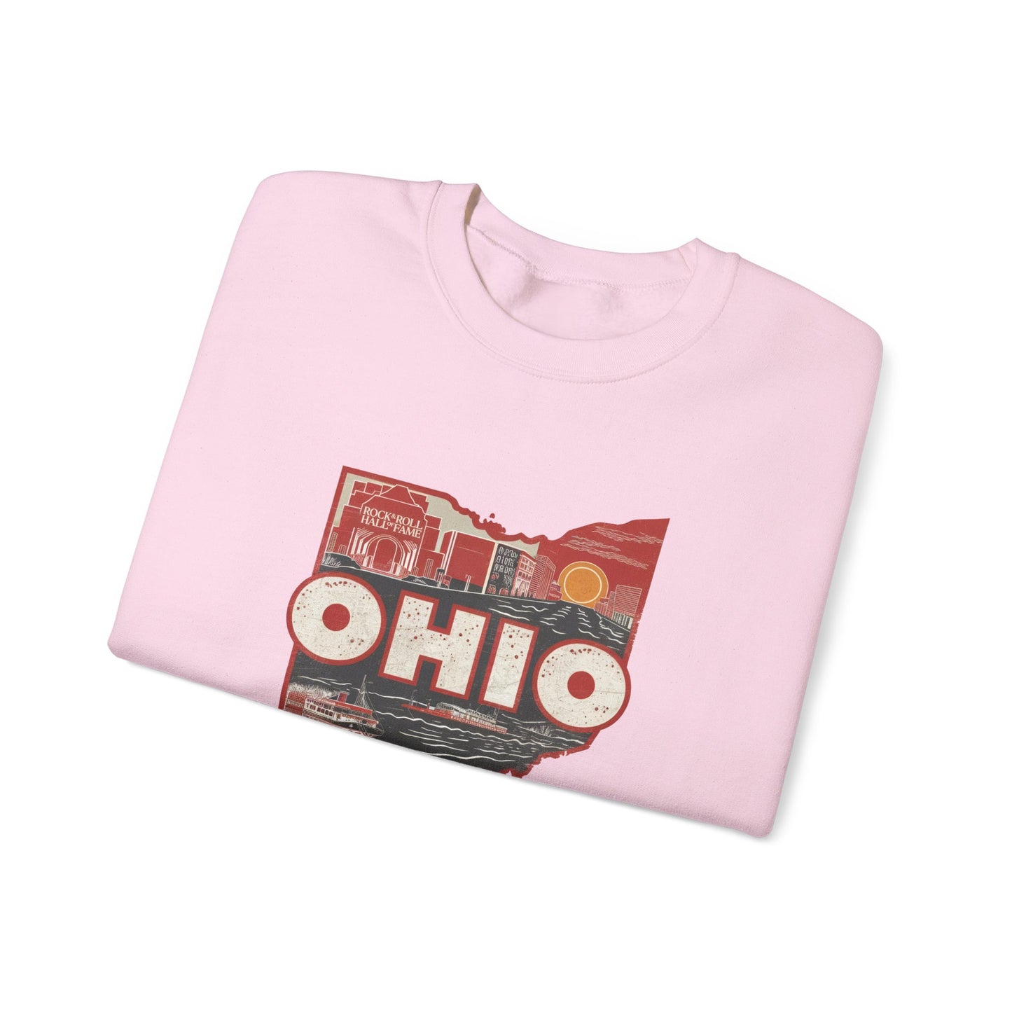 Ohio State Outline Vintage Collage Sweatshirt