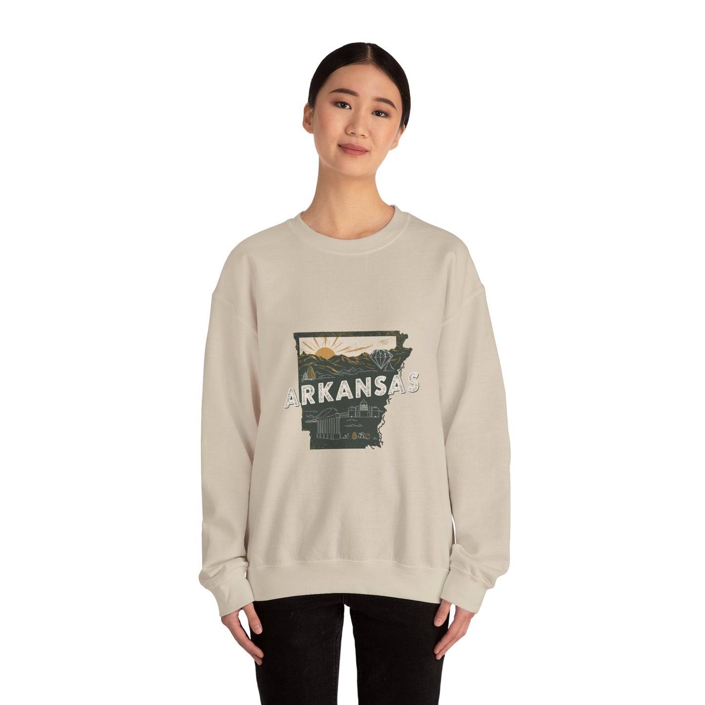 Arkansas Crewneck Sweatshirt | Vintage Outdoor Scenic
